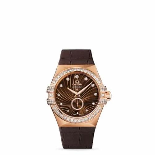 Omega Constellation Co-Axial 35 Small Seconds Red Gold / Diamond / Brown Supernova 123.58.35.20.63.001 (12358352063001)